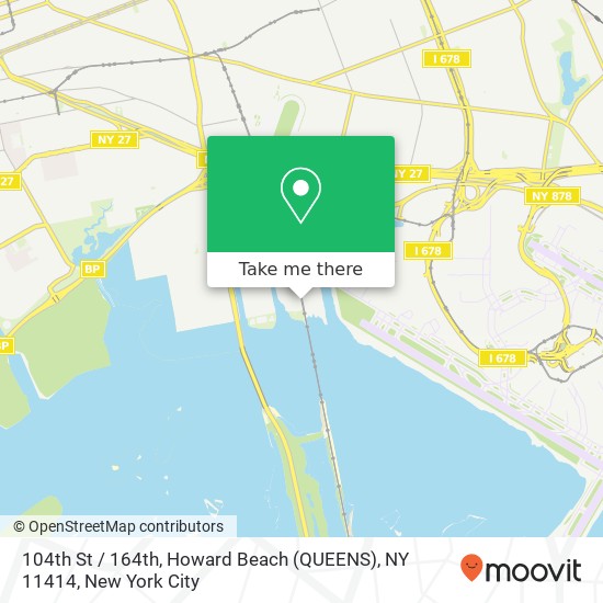 Mapa de 104th St / 164th, Howard Beach (QUEENS), NY 11414