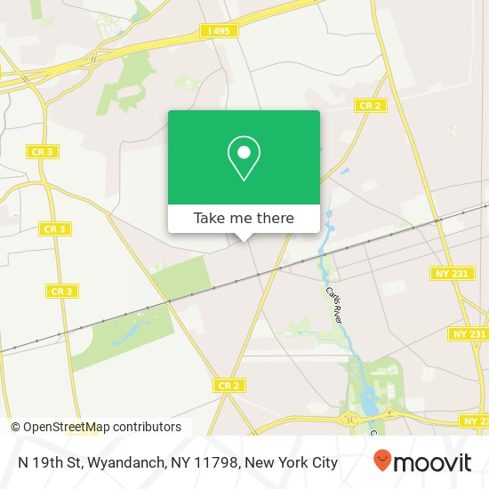 N 19th St, Wyandanch, NY 11798 map