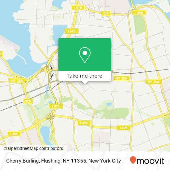 Mapa de Cherry Burling, Flushing, NY 11355