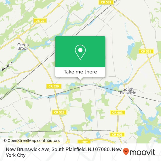 Mapa de New Brunswick Ave, South Plainfield, NJ 07080