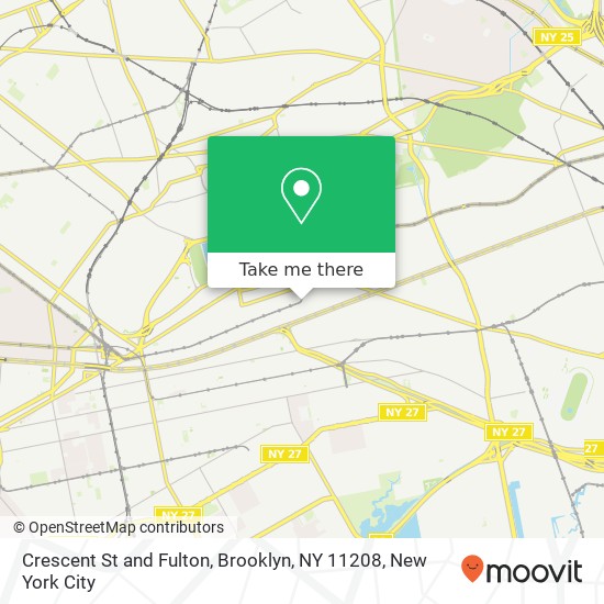 Mapa de Crescent St and Fulton, Brooklyn, NY 11208