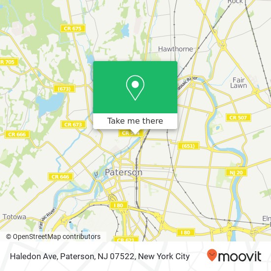 Mapa de Haledon Ave, Paterson, NJ 07522