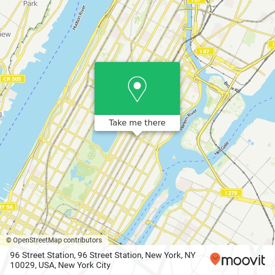 96 Street Station, 96 Street Station, New York, NY 10029, USA map