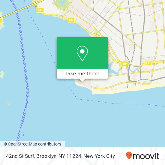 Mapa de 42nd St Surf, Brooklyn, NY 11224