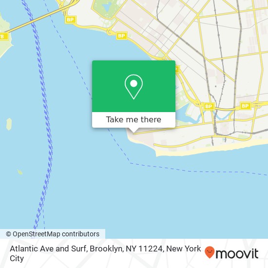 Mapa de Atlantic Ave and Surf, Brooklyn, NY 11224