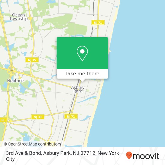 3rd Ave & Bond, Asbury Park, NJ 07712 map