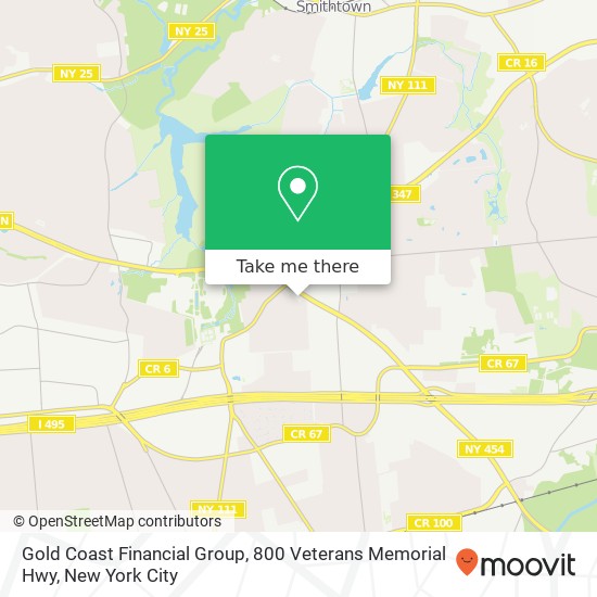 Gold Coast Financial Group, 800 Veterans Memorial Hwy map