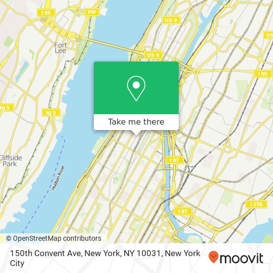 150th Convent Ave, New York, NY 10031 map