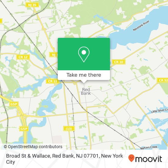 Broad St & Wallace, Red Bank, NJ 07701 map