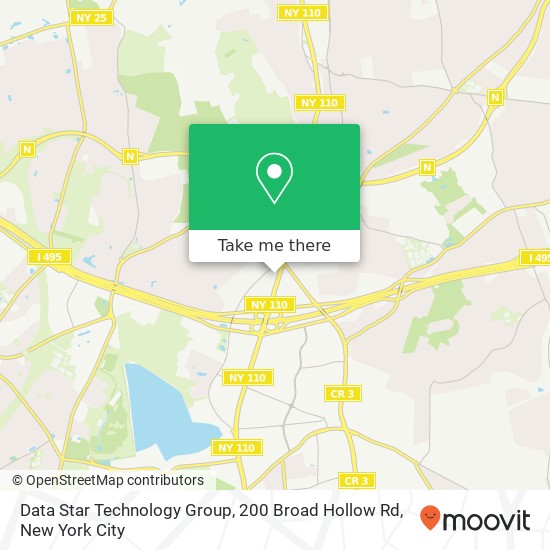 Mapa de Data Star Technology Group, 200 Broad Hollow Rd