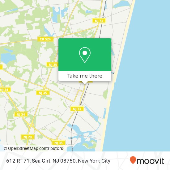 Mapa de 612 RT-71, Sea Girt, NJ 08750
