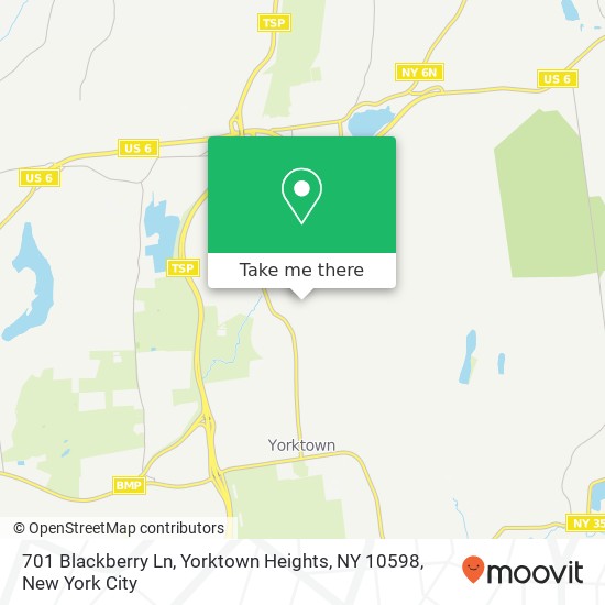 Mapa de 701 Blackberry Ln, Yorktown Heights, NY 10598