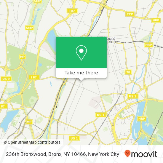 236th Bronxwood, Bronx, NY 10466 map