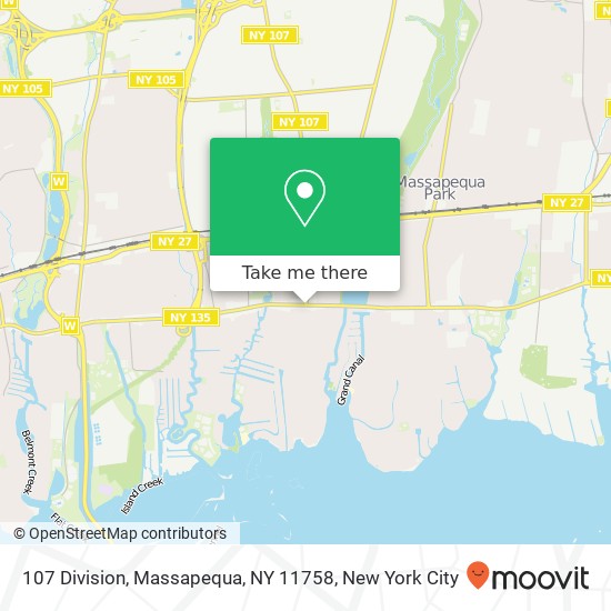107 Division, Massapequa, NY 11758 map