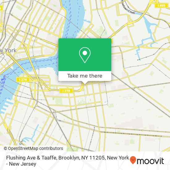 Mapa de Flushing Ave & Taaffe, Brooklyn, NY 11205