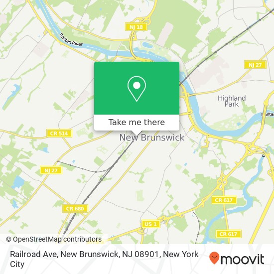 Railroad Ave, New Brunswick, NJ 08901 map