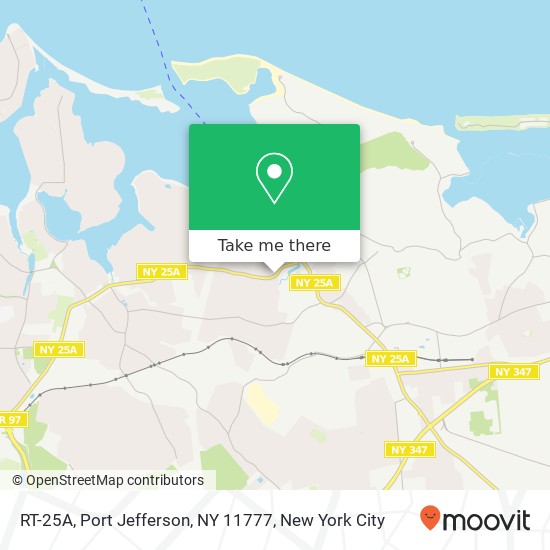 Mapa de RT-25A, Port Jefferson, NY 11777