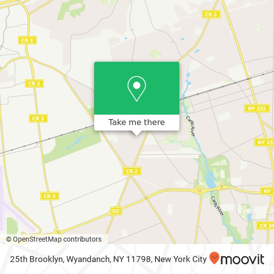 25th Brooklyn, Wyandanch, NY 11798 map