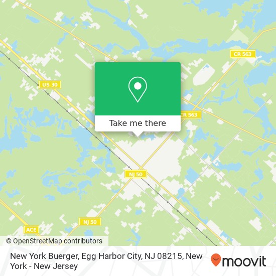 Mapa de New York Buerger, Egg Harbor City, NJ 08215