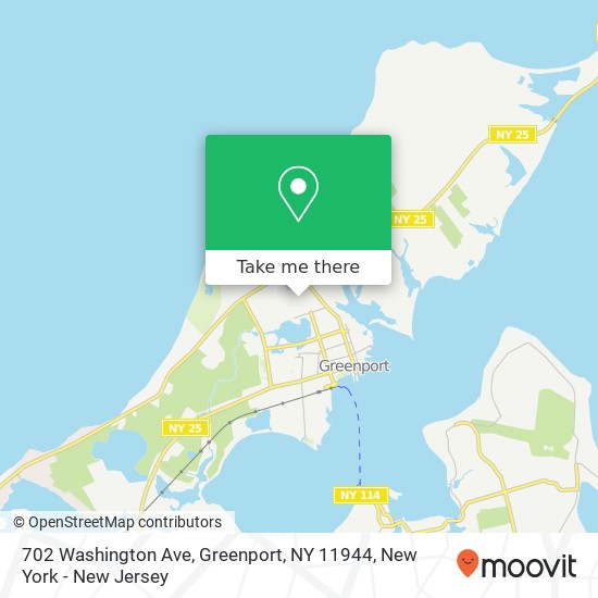 Mapa de 702 Washington Ave, Greenport, NY 11944