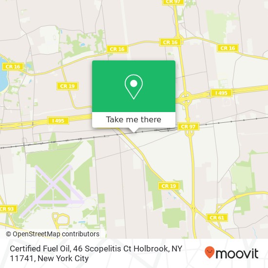 Mapa de Certified Fuel Oil, 46 Scopelitis Ct Holbrook, NY 11741