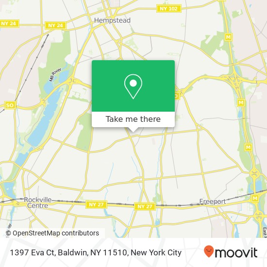 1397 Eva Ct, Baldwin, NY 11510 map