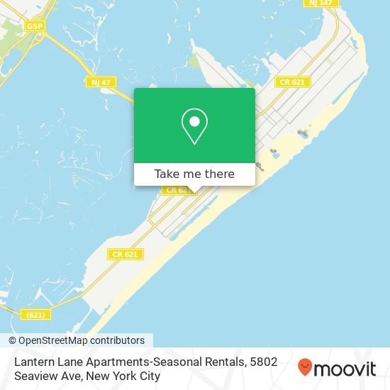 Mapa de Lantern Lane Apartments-Seasonal Rentals, 5802 Seaview Ave