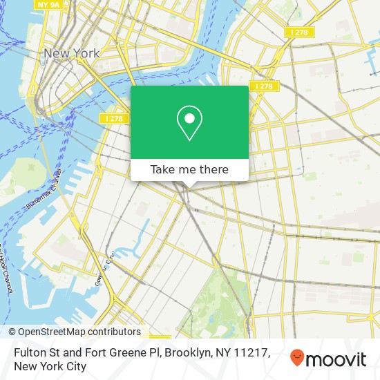 Fulton St and Fort Greene Pl, Brooklyn, NY 11217 map