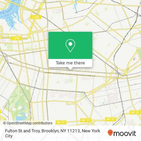 Fulton St and Troy, Brooklyn, NY 11213 map