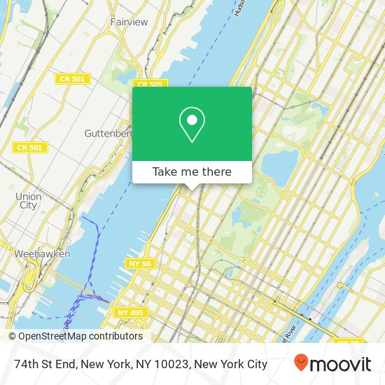Mapa de 74th St End, New York, NY 10023
