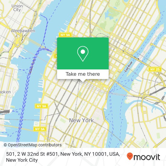 501, 2 W 32nd St #501, New York, NY 10001, USA map