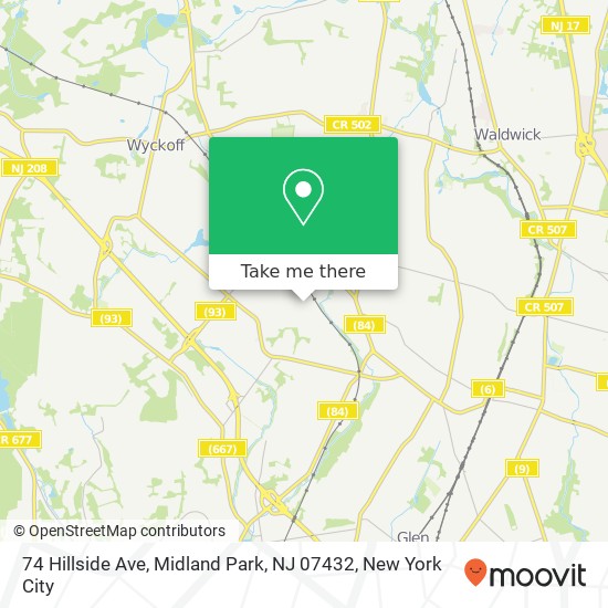 74 Hillside Ave, Midland Park, NJ 07432 map