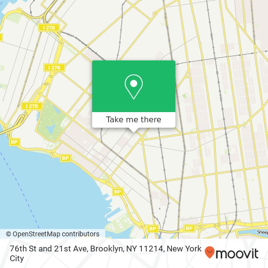 76th St and 21st Ave, Brooklyn, NY 11214 map