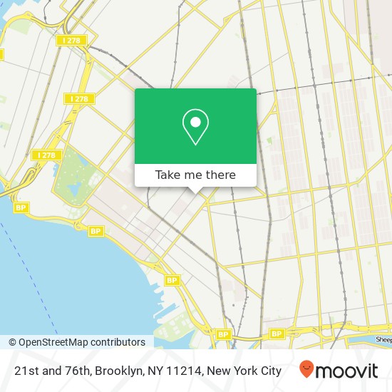 Mapa de 21st and 76th, Brooklyn, NY 11214