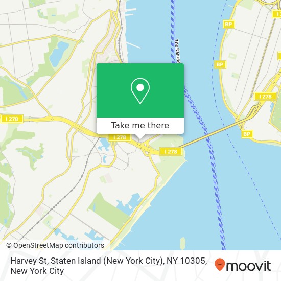 Mapa de Harvey St, Staten Island (New York City), NY 10305
