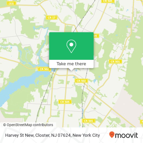 Mapa de Harvey St New, Closter, NJ 07624