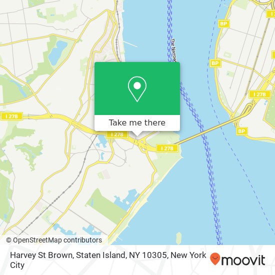 Mapa de Harvey St Brown, Staten Island, NY 10305
