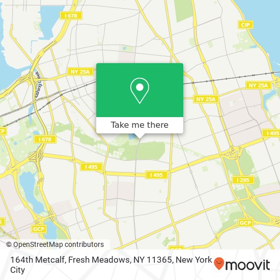 164th Metcalf, Fresh Meadows, NY 11365 map