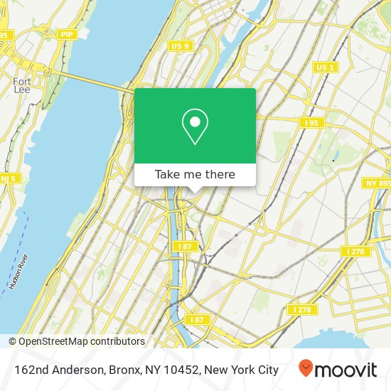 162nd Anderson, Bronx, NY 10452 map