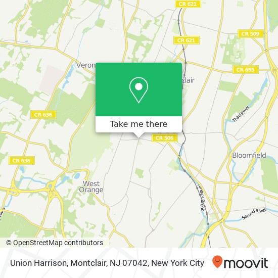 Union Harrison, Montclair, NJ 07042 map