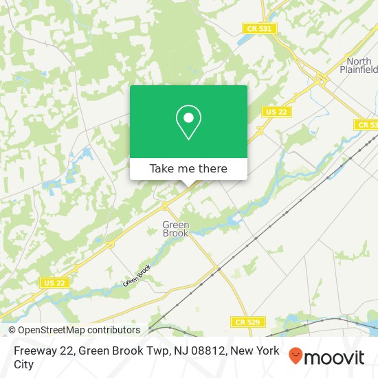 Mapa de Freeway 22, Green Brook Twp, NJ 08812