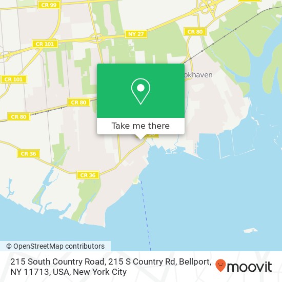 215 South Country Road, 215 S Country Rd, Bellport, NY 11713, USA map