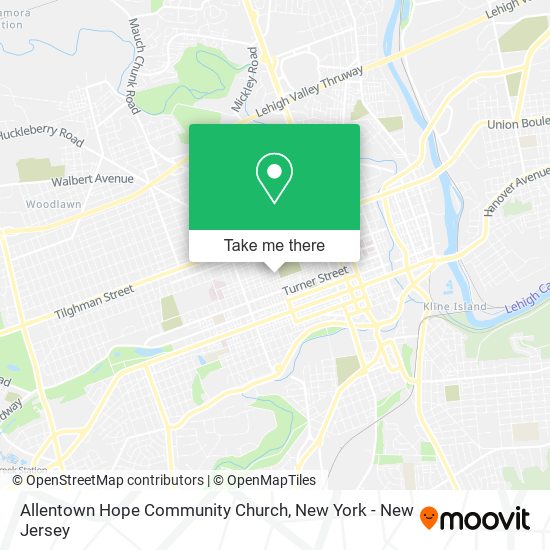 Allentown Hope Community Church map