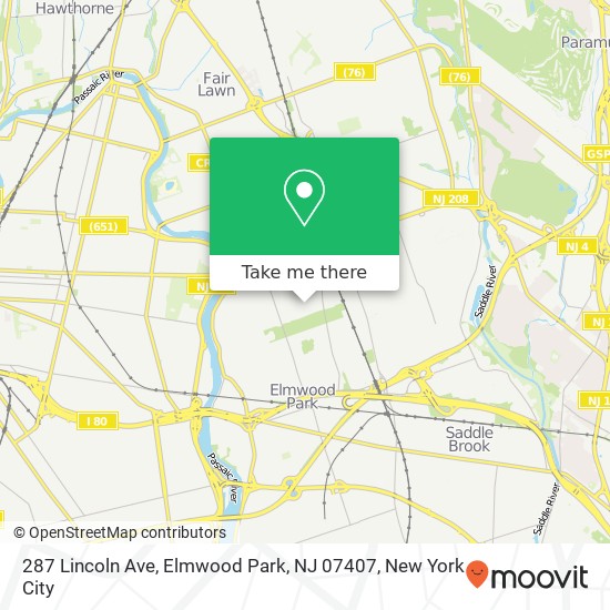 287 Lincoln Ave, Elmwood Park, NJ 07407 map