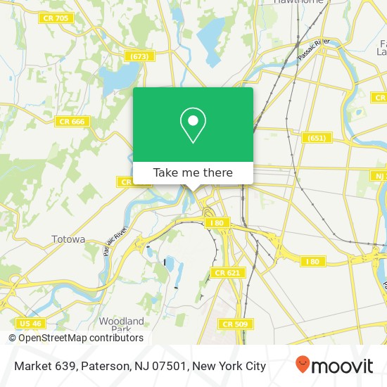 Mapa de Market 639, Paterson, NJ 07501