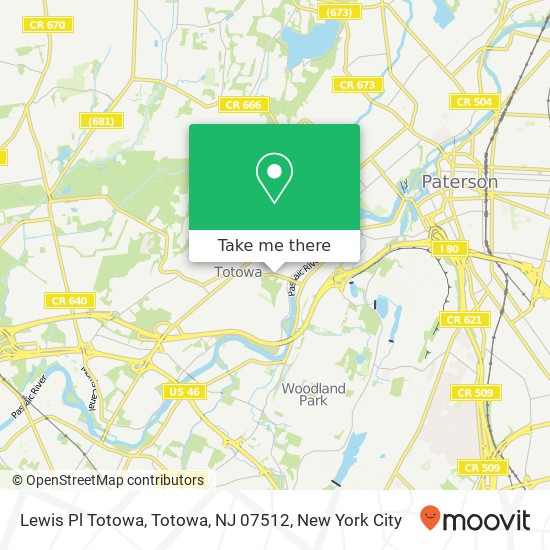 Lewis Pl Totowa, Totowa, NJ 07512 map