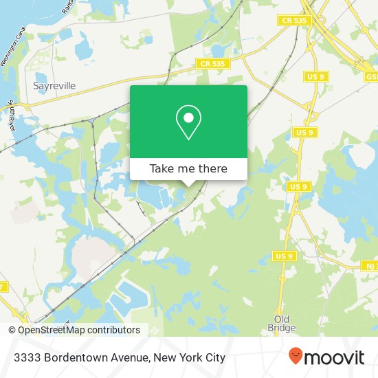3333 Bordentown Avenue map