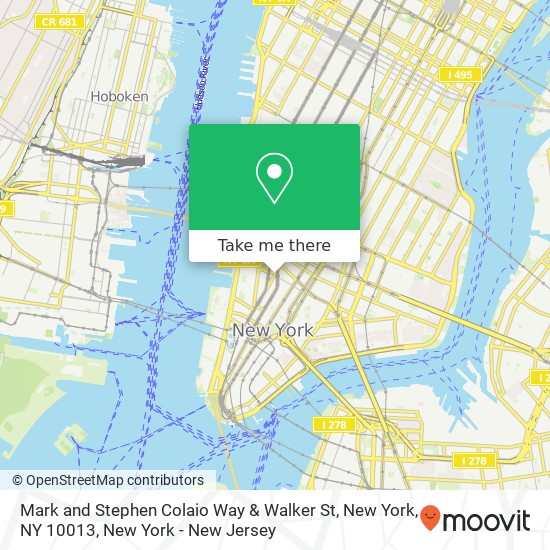 Mapa de Mark and Stephen Colaio Way & Walker St, New York, NY 10013