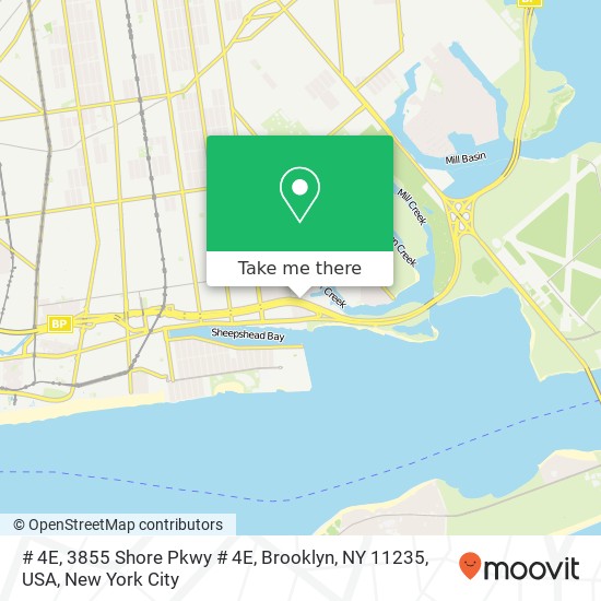 Mapa de # 4E, 3855 Shore Pkwy # 4E, Brooklyn, NY 11235, USA
