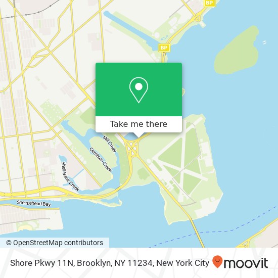 Mapa de Shore Pkwy 11N, Brooklyn, NY 11234